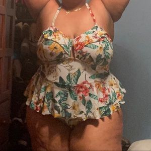 Cute One Piece Swimsuit- Size 3X